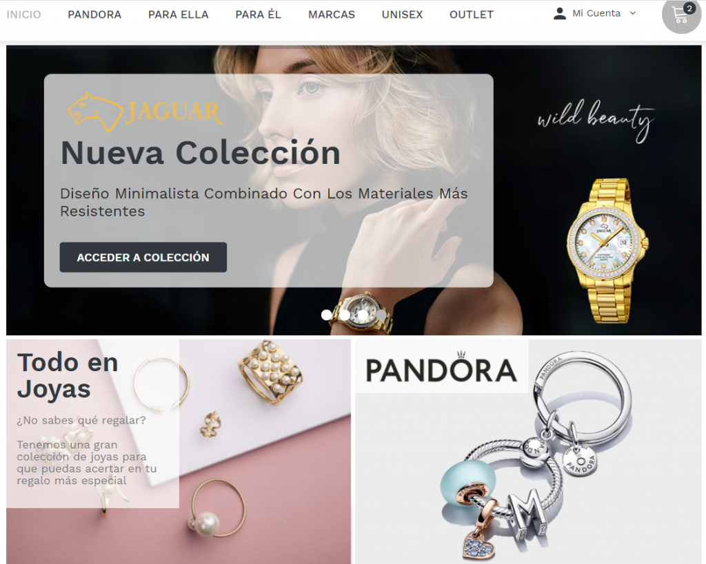 Jewelry Online Shop made with Prestashop