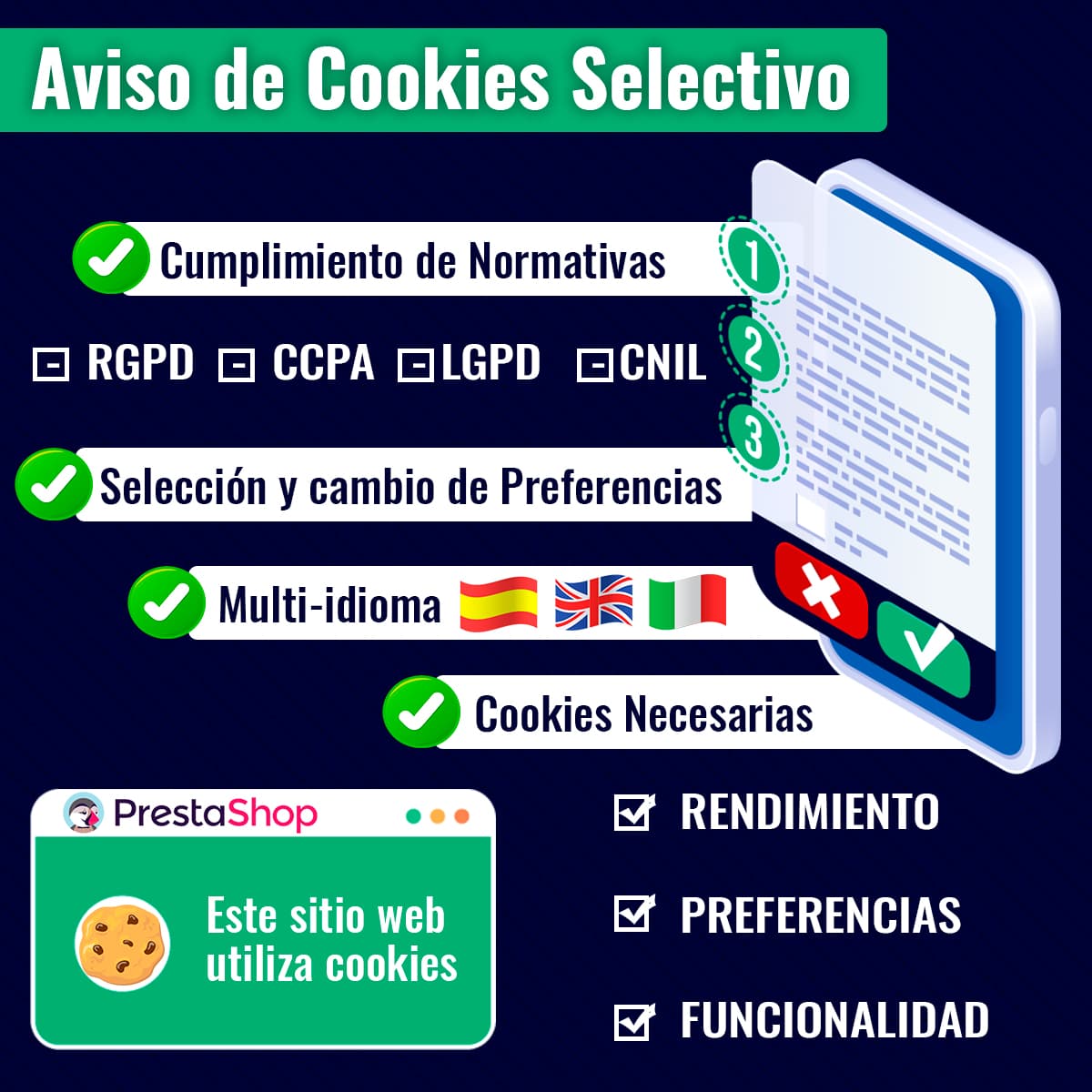 Aviso de Cookies Prestashop